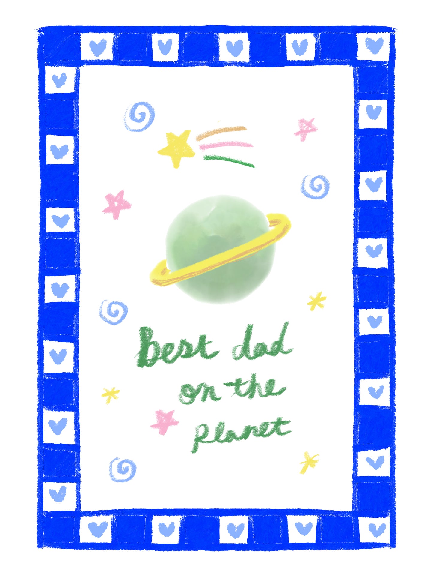 Greeting Cards Best Dad On The Planet Multi