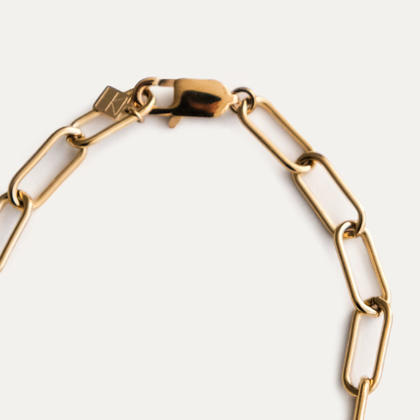 Chunky Paper Clip Chain Necklace Gold