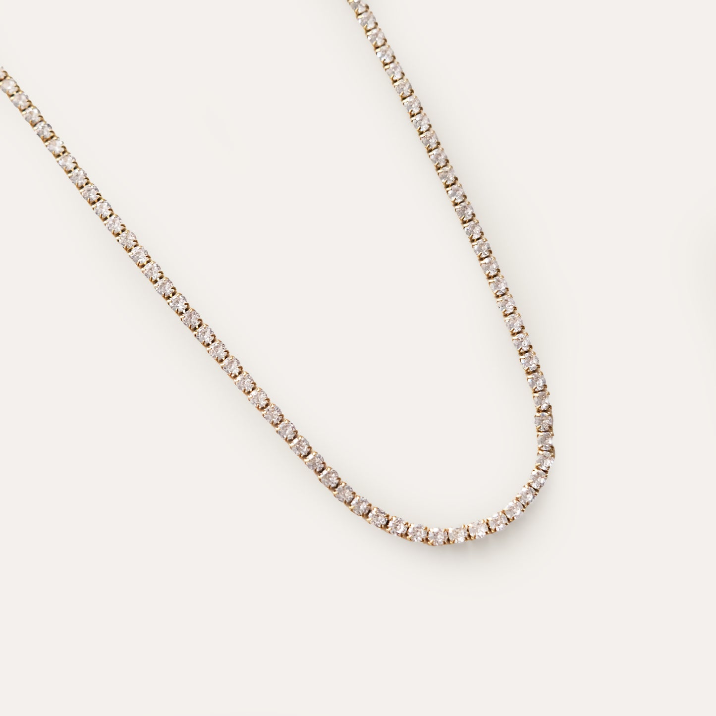 Luxe Tennis Necklace Gold