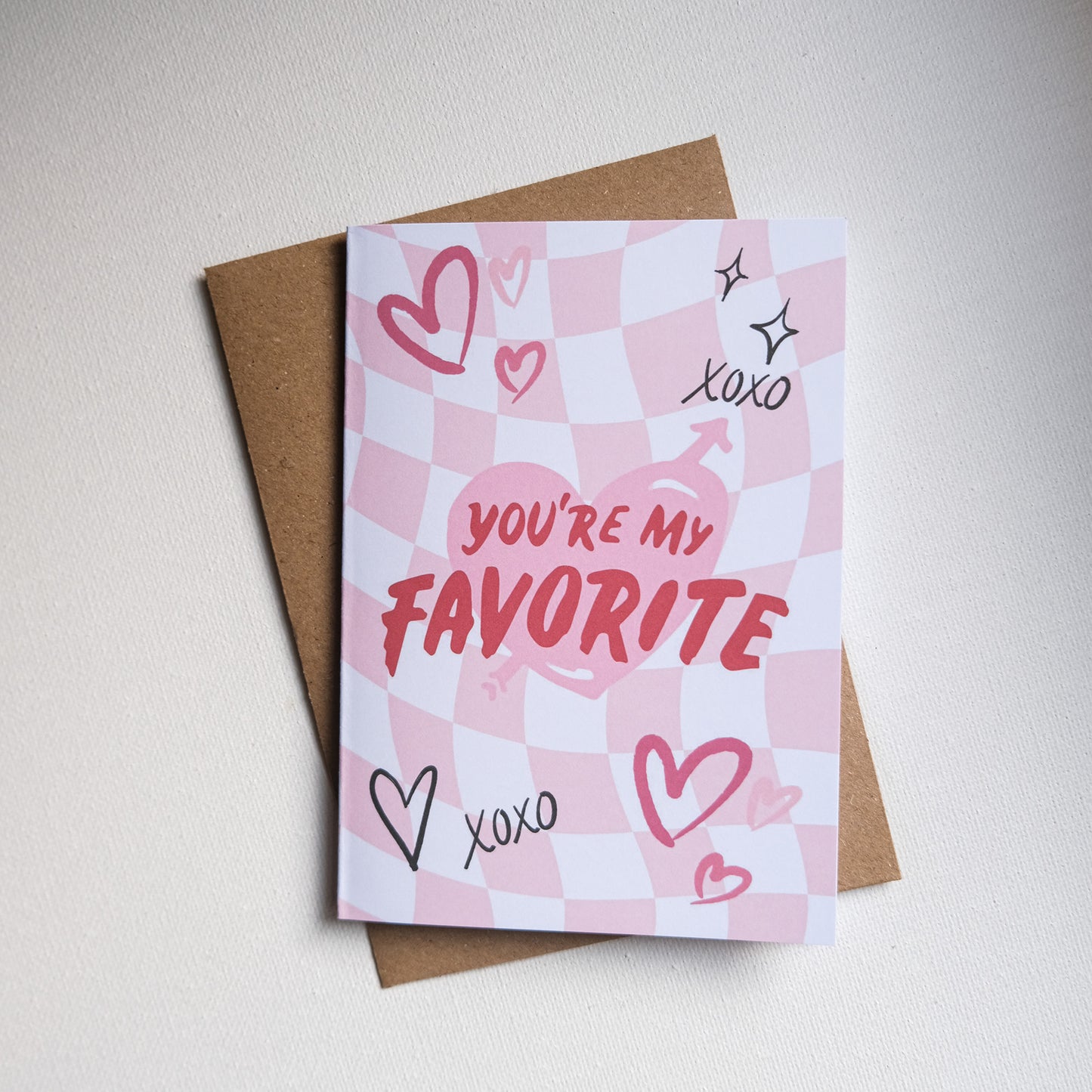 Greeting Cards You are my favourite Pink