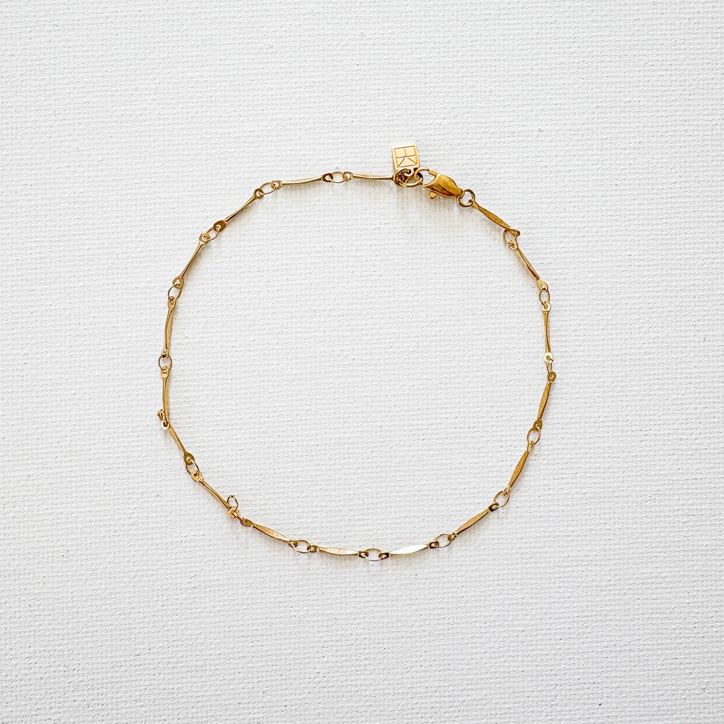 Bar Chain Anklet Gold