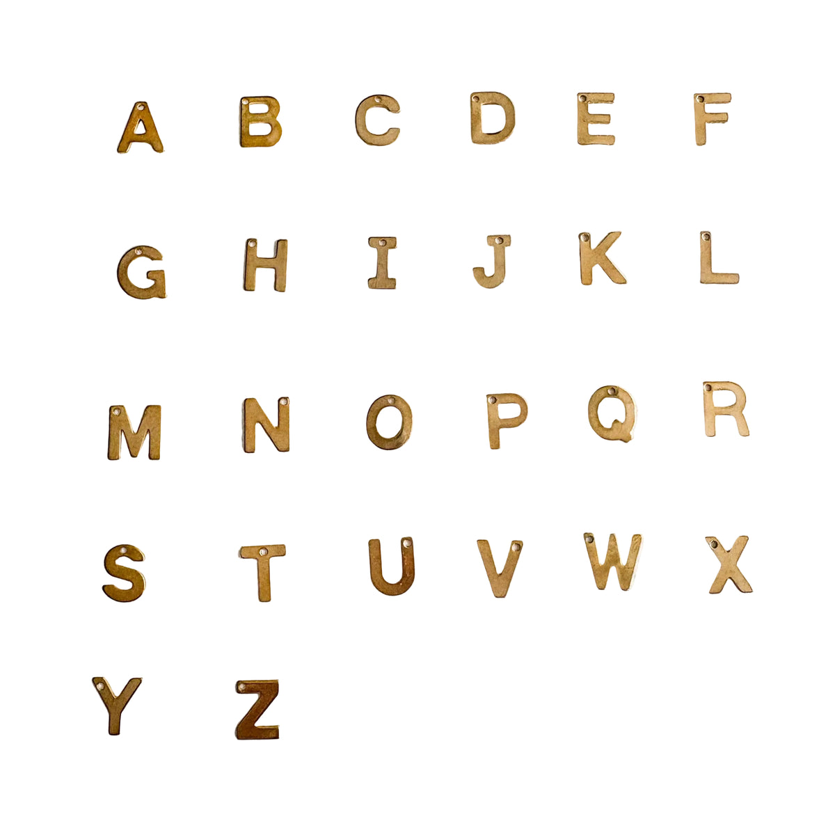 Initial Letter Charm Gold