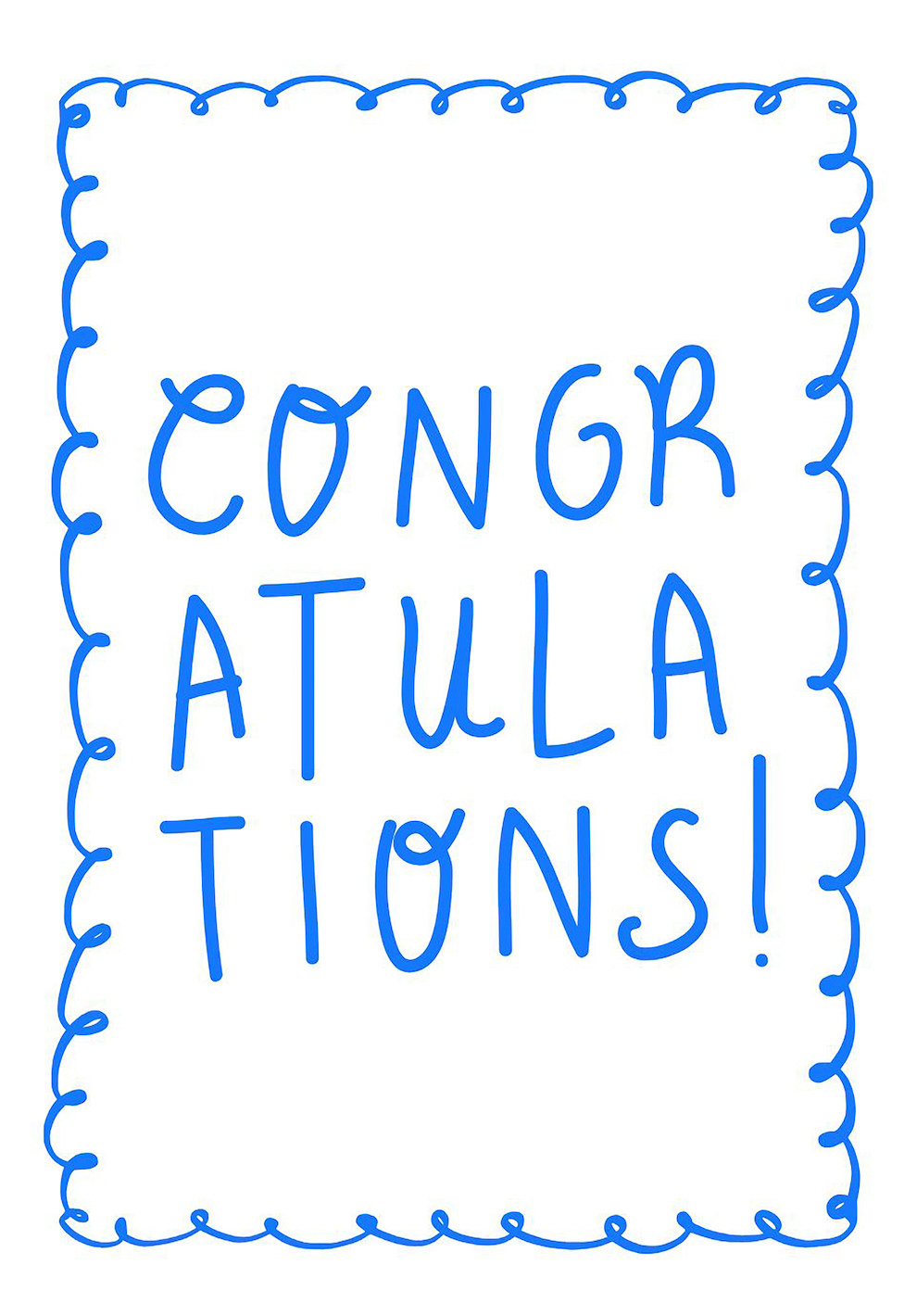 Greeting Cards Congratulations Blue
