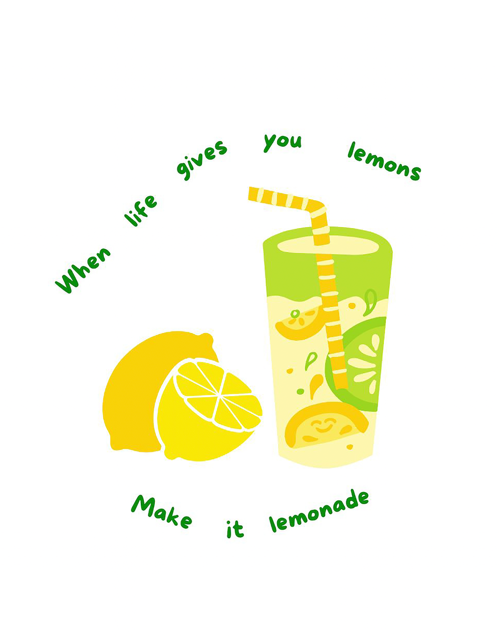 Greeting Cards When life gives you lemons White