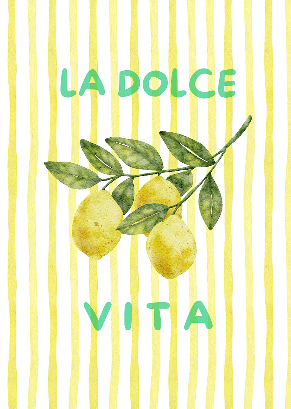 Greeting Cards La dolce vita lemon Yellow