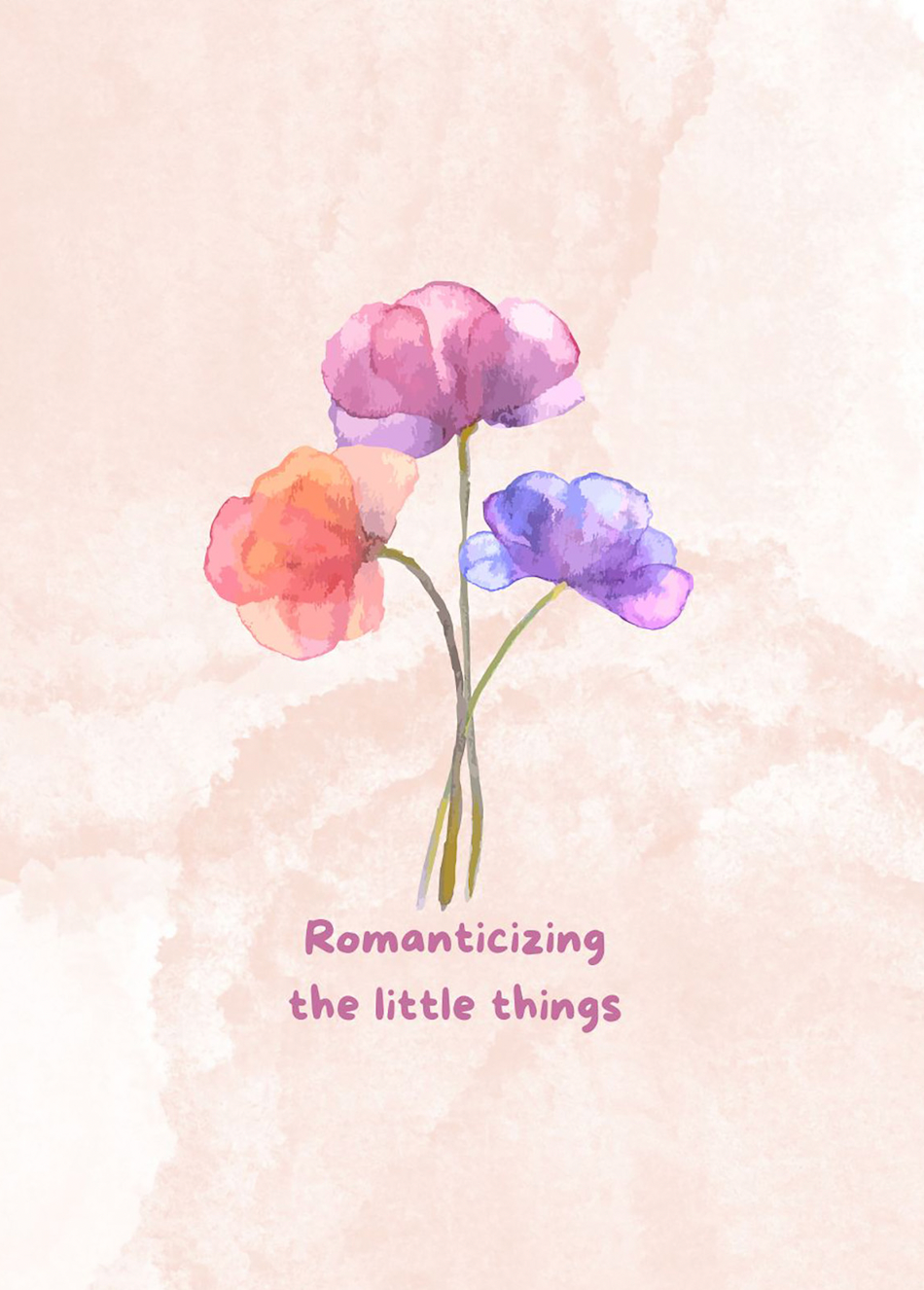 Greeting Cards Romanticizing the little things flowers Pink