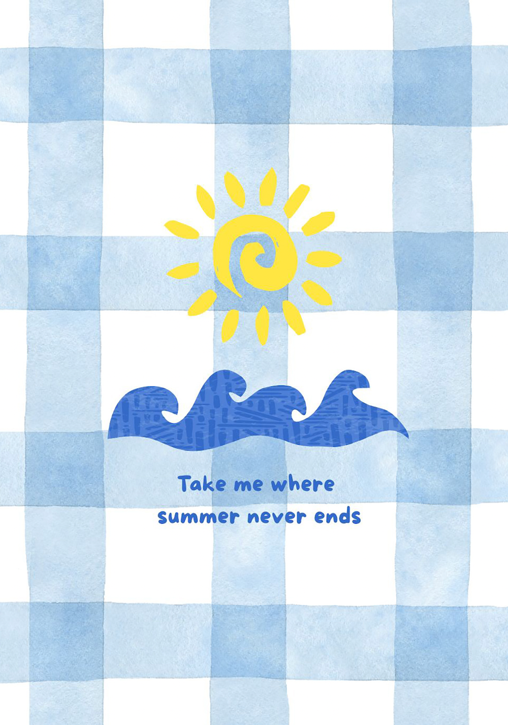 Greeting Cards Take me where summer never ends White