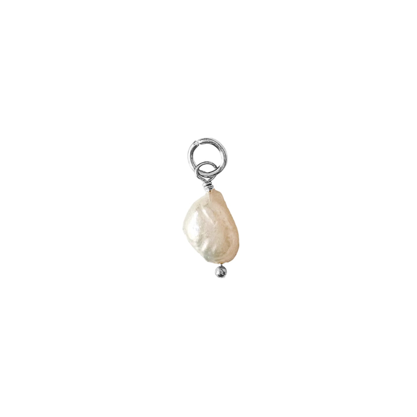 Baroque Pearl Charm Silver