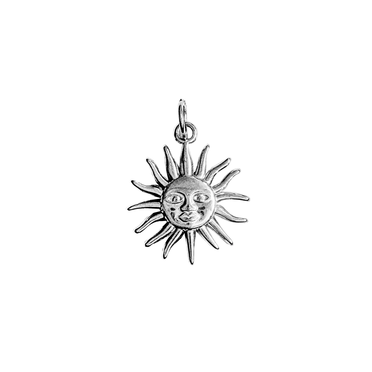 Sunny Face Charm Small Silver