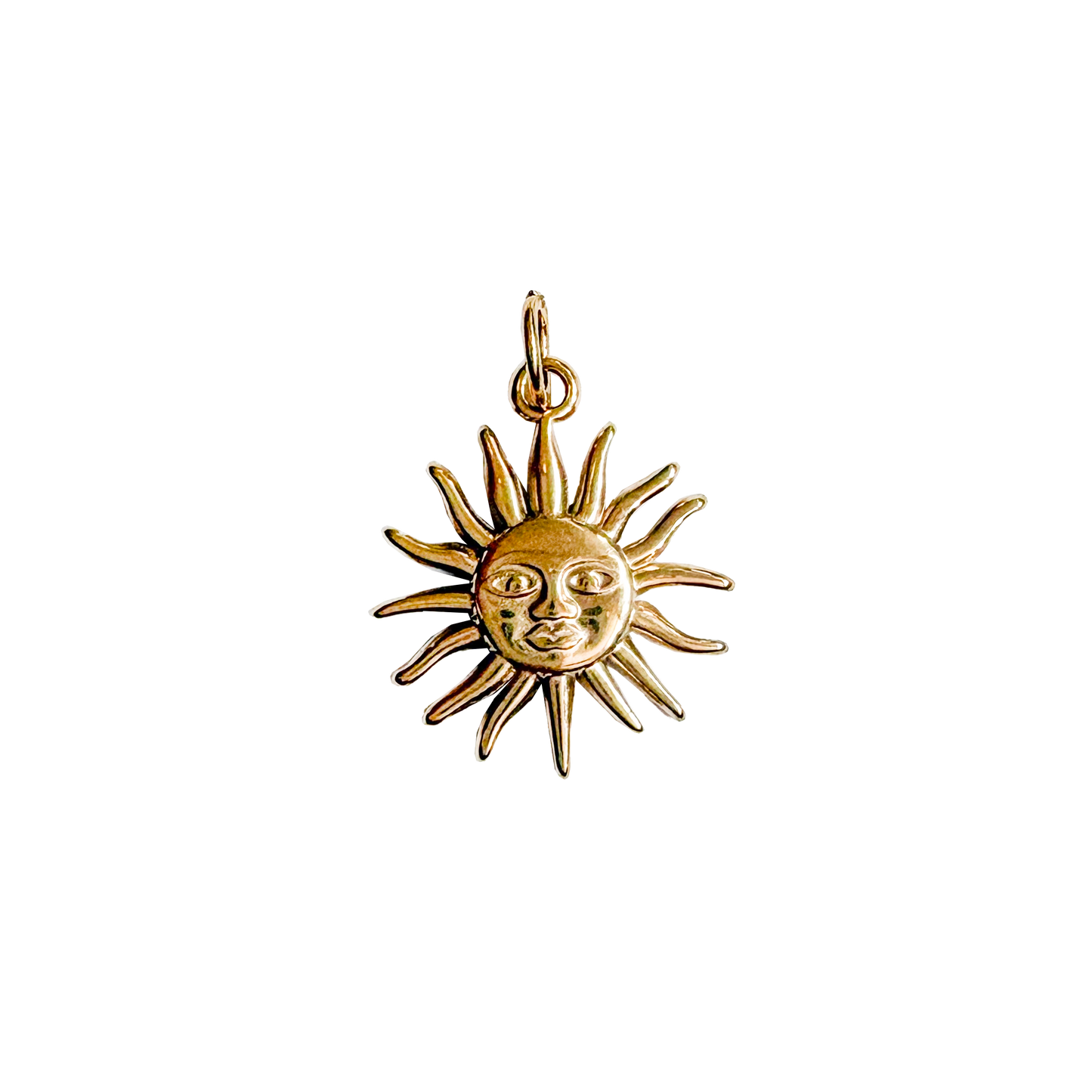 Sunny Face Charm Small Gold