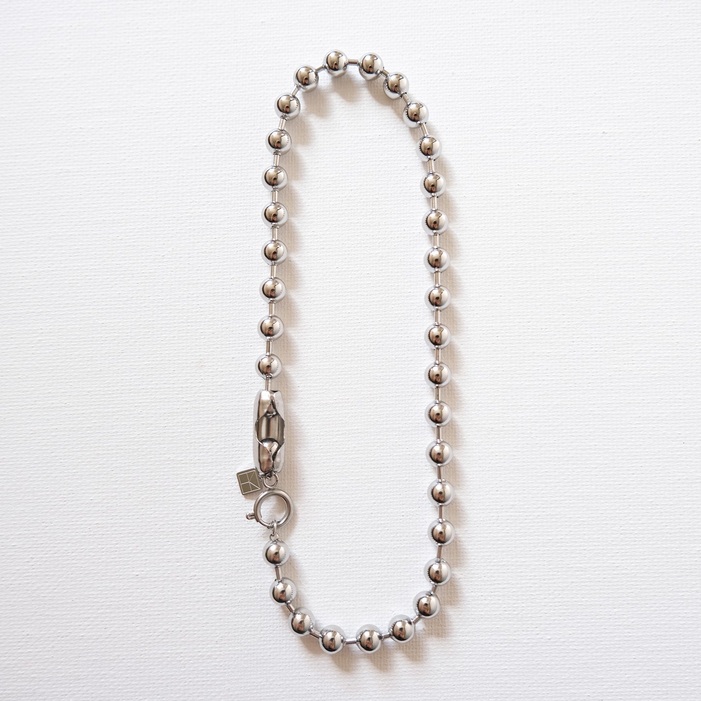 Chunky Ball Chain Necklace Silver