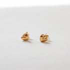 Tiny Heart Stud Earrings Gold