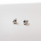 Tiny Heart Stud Earrings Silver