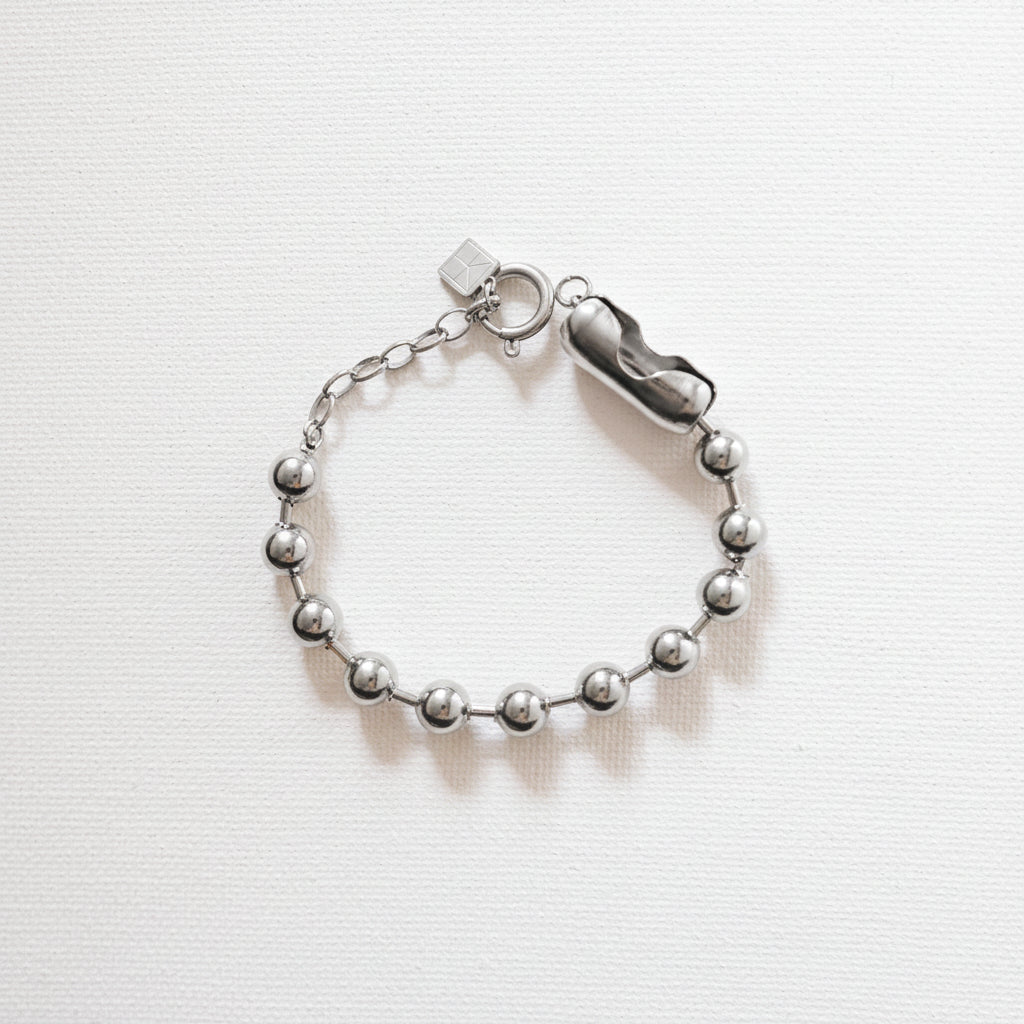 Chunky Ball Chain Bracelet Silver