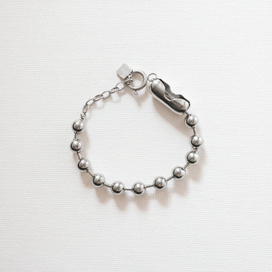 Chunky Ball Chain Bracelet Silver