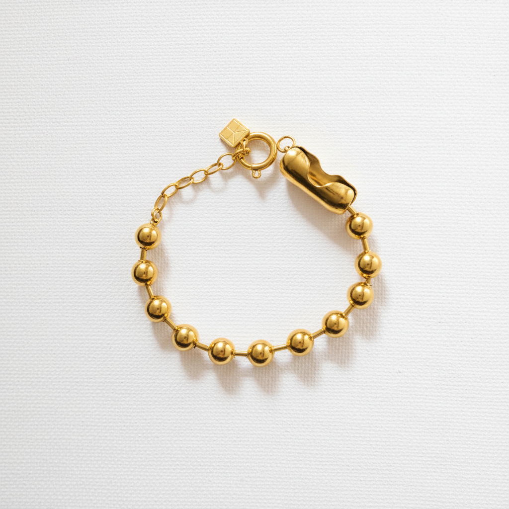 Chunky Ball Chain Bracelet Gold