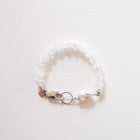 Lara Bracelet With A Keshi Pearl Crack Quartz/Silver
