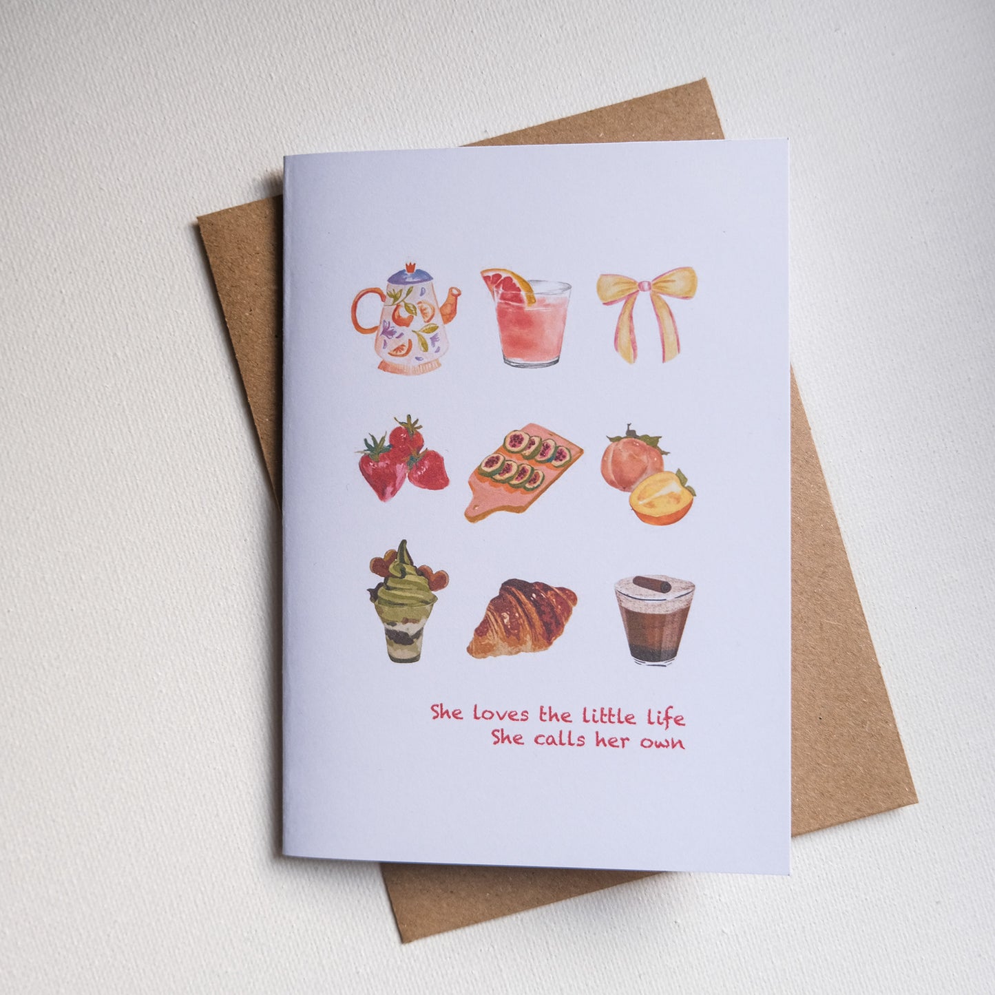 Greeting Cards She loves the little life she calls her own Multi