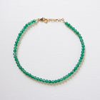 Sian Beaded Necklace Green Onyx/Gold