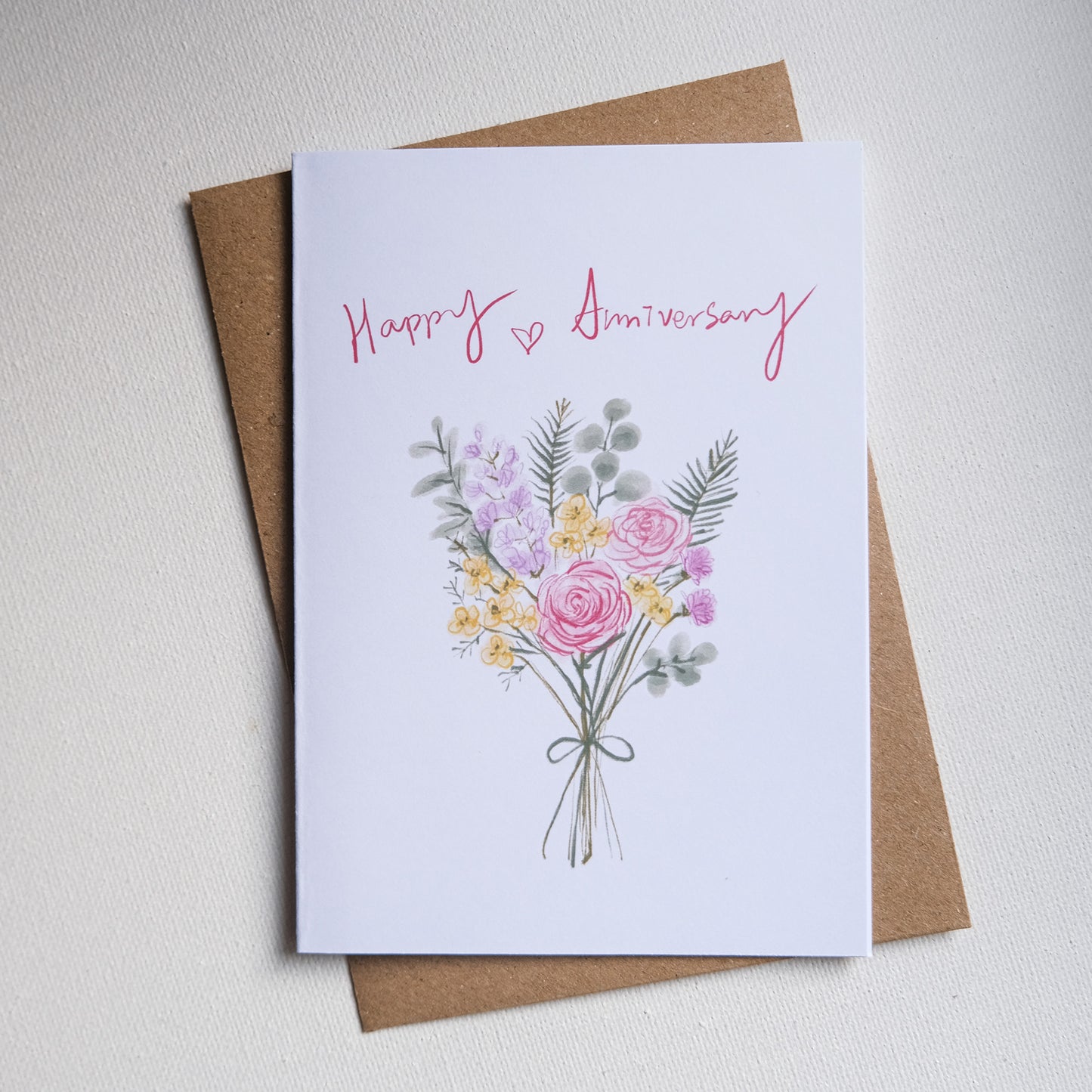 Greeting Cards Happy Anniversary White