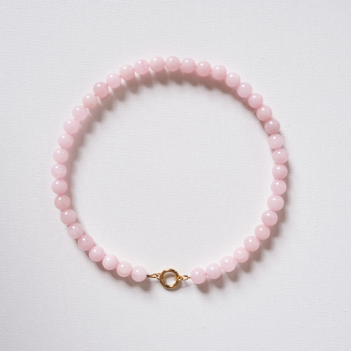 Sarah Bead Necklace Rose Quartz