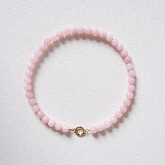 Sarah Bead Necklace Rose Quartz