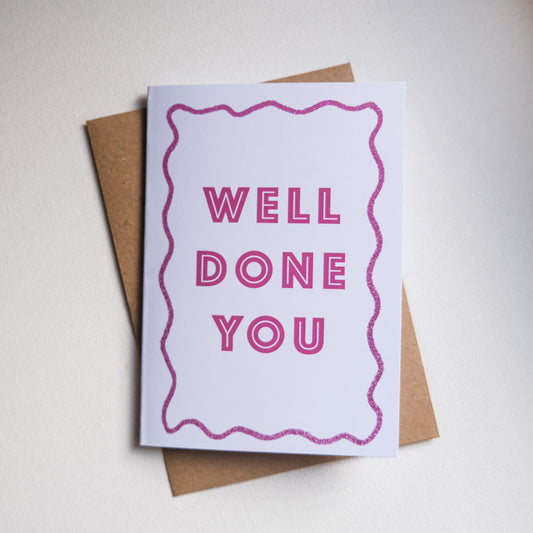 Greeting Cards Well done you Red