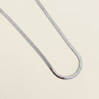 Herringbone Chain Necklace Silver
