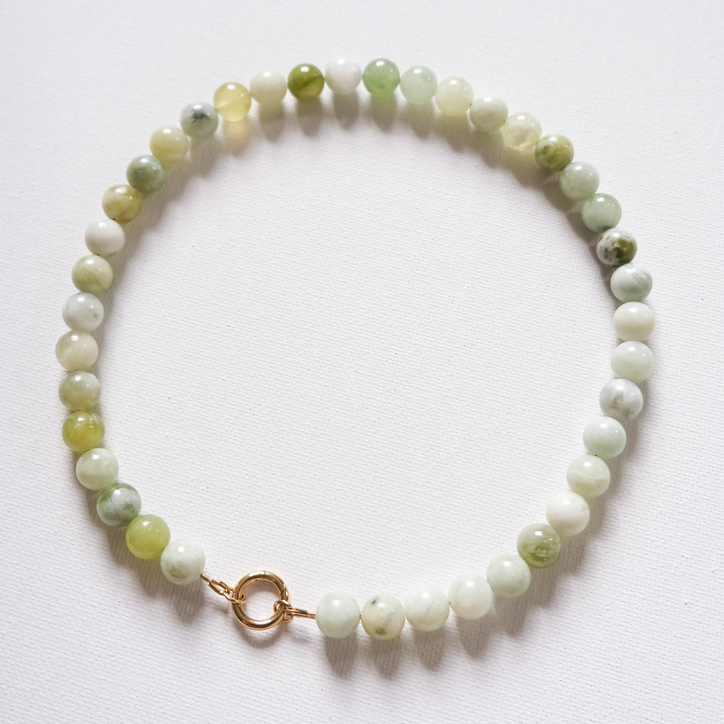 Sarah Bead Necklace Natural Jade