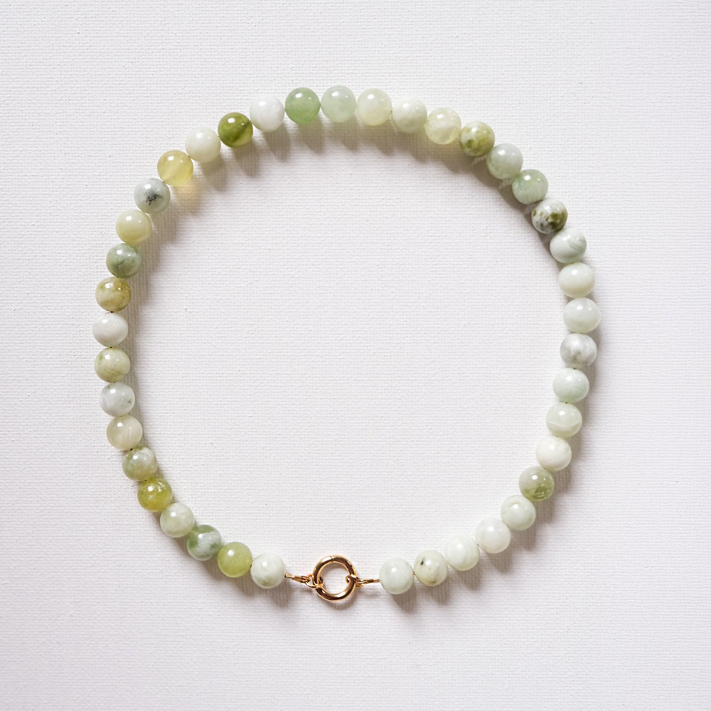 Sarah Bead Necklace Natural Jade
