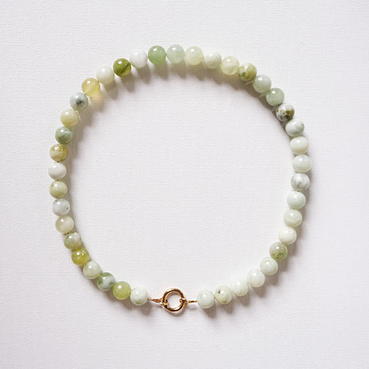 Sarah Bead Necklace Natural Jade