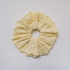 Sophia Embroidered Scrunchie Yellow