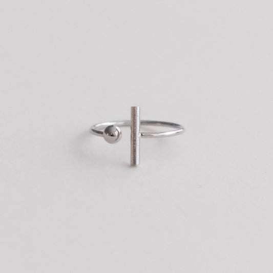T bar sliver ring