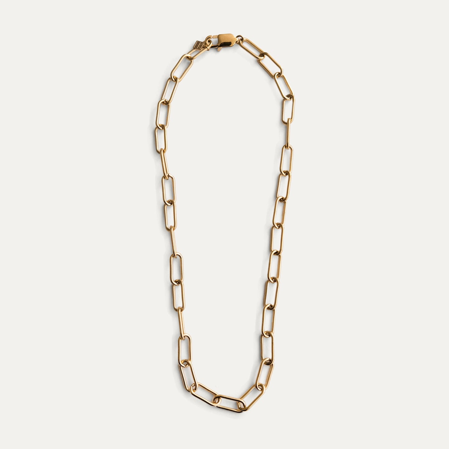 Chunky Paper Clip Chain Necklace Gold
