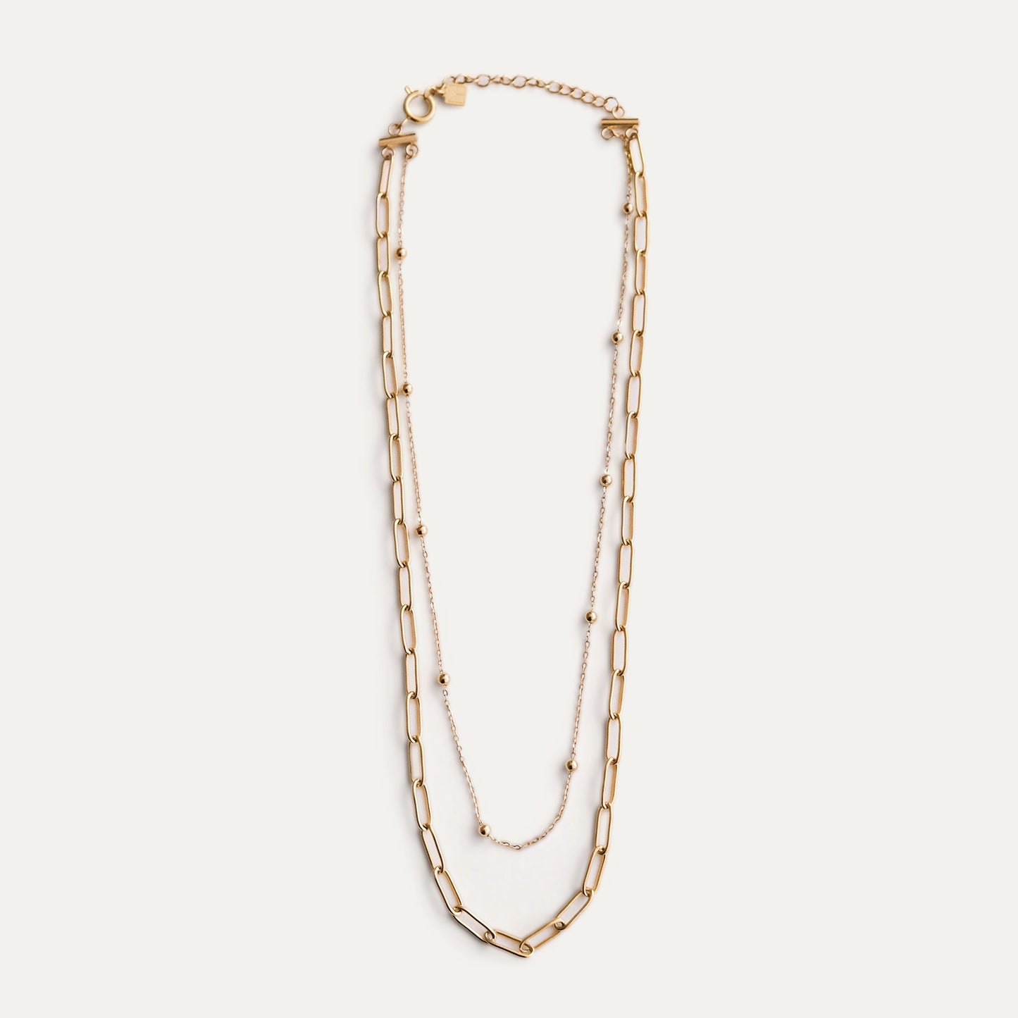 Double Layered Necklace Gold