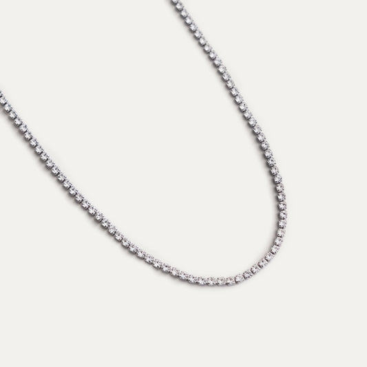 Tennis Chain Necklace Silver