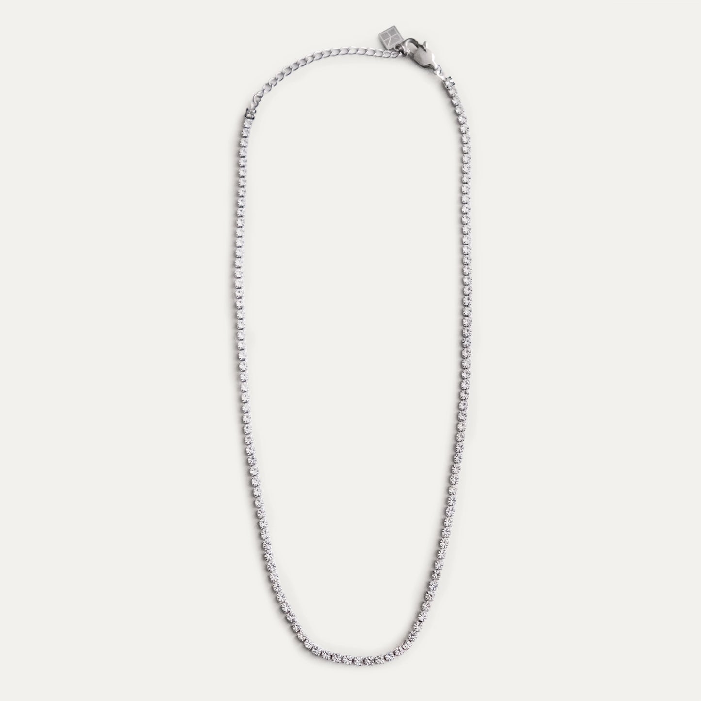 Tennis Chain Necklace Silver