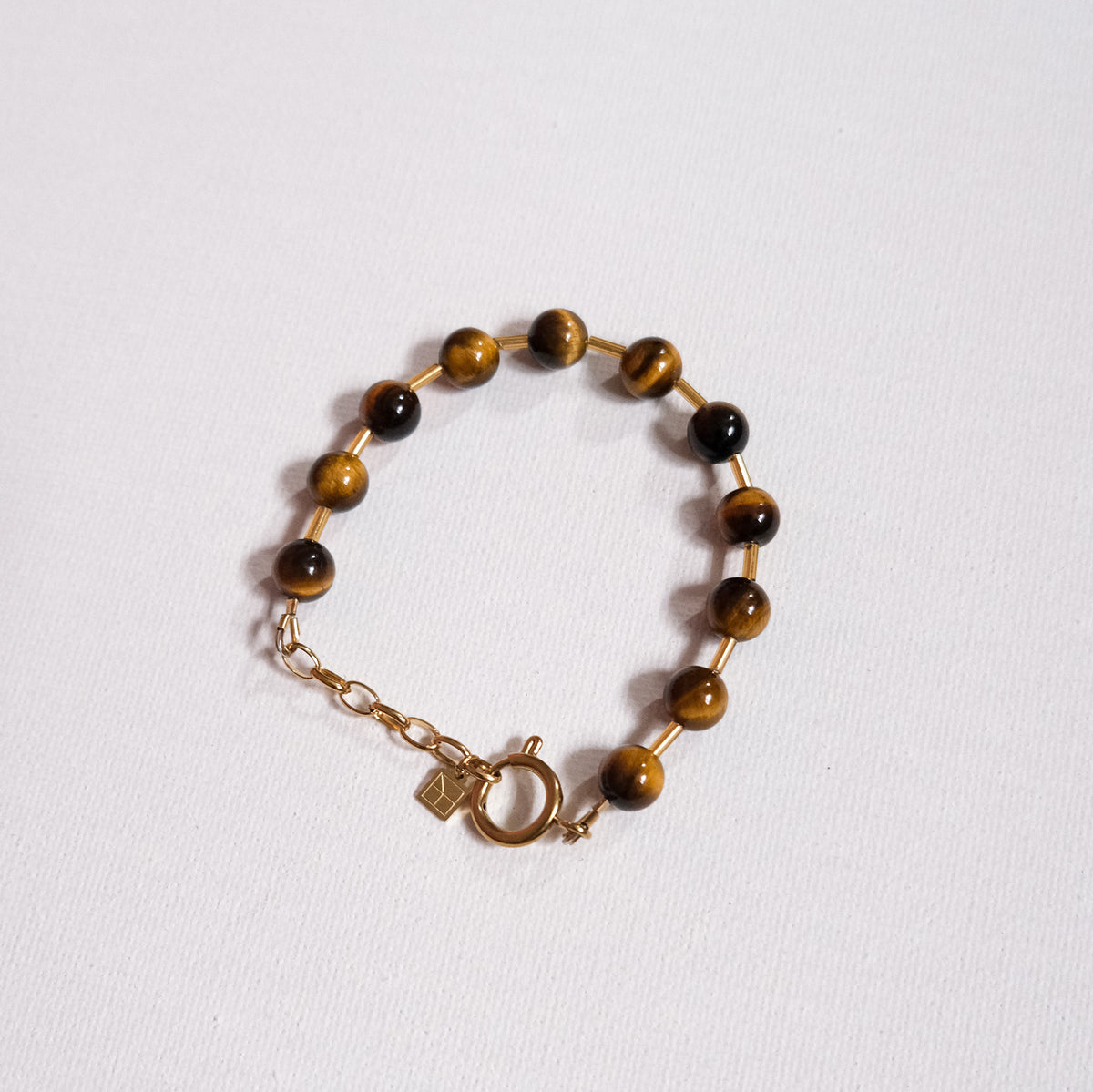 Mimi Beaded Ball Chain Bracelet Tiger's Eye