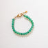 Sian Beaded Bracelet Green Onyx/Gold