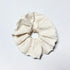 Sophia Embroidered Scrunchie Cream