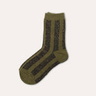 Striped Glitter Socks Green