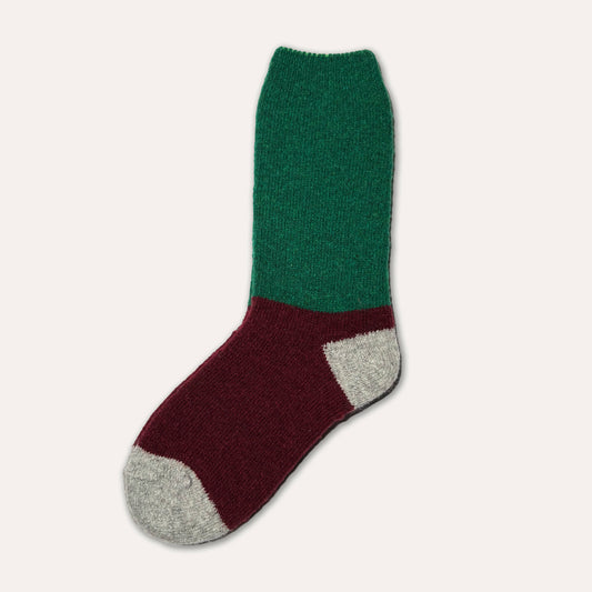 Wooly Socks Red/Green/Grey