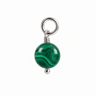 Round Gemstone Charm 8mm Malachite