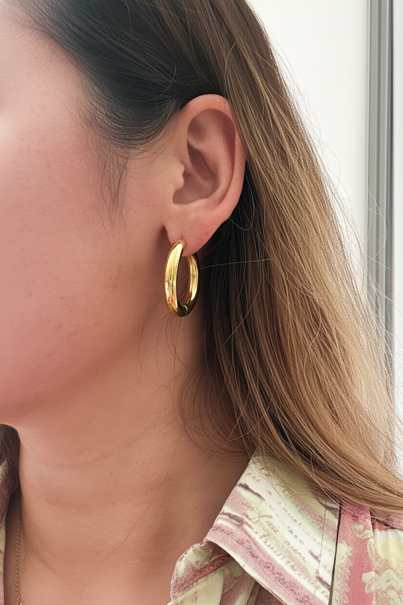 Bold Hoop Earrings Gold