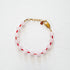 Mimi Beaded Ball Chain Bracelet Rose Quartz/Red/Gold
