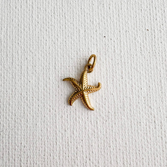 Starfish Charm Gold