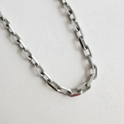 Luxe Bold Paper Clip Chain Necklace Silver