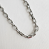 Luxe Bold Paper Clip Chain Necklace Silver