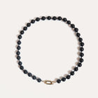 Rhea Handknotted Bead Necklace Black Onyx