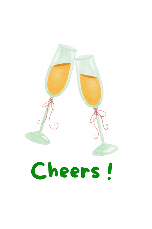 Greeting Cards Cheers drinks White